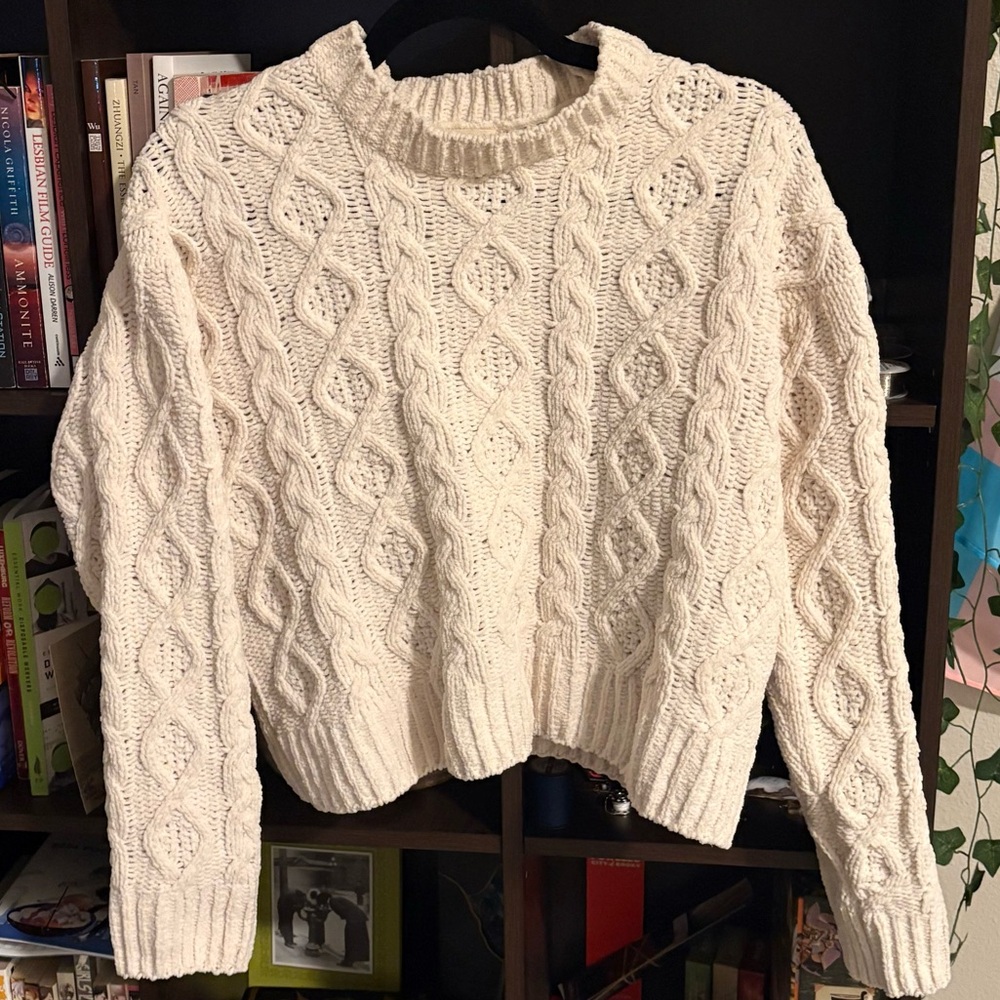 Poof Apparel Cable Knit Sweater